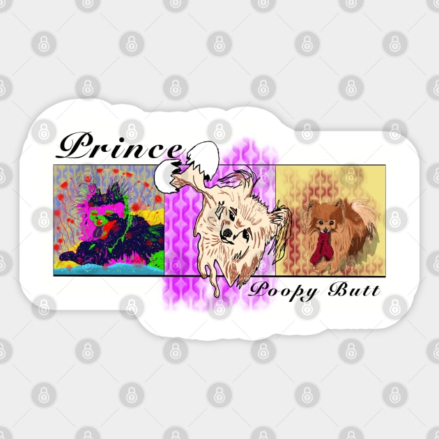 Prince Poopy Butt Sticker by Thread Dazzle